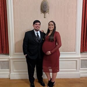 Elegant Burgundy Maternity Dress